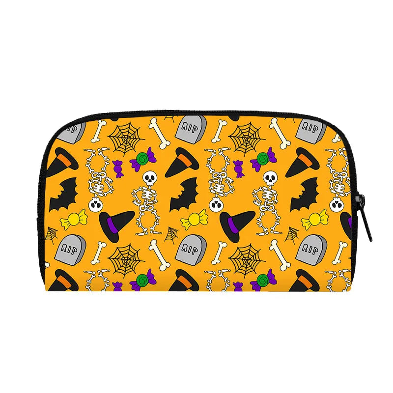 Portefeuille Halloween araignée, citrouille et chauve-souris – Gothique