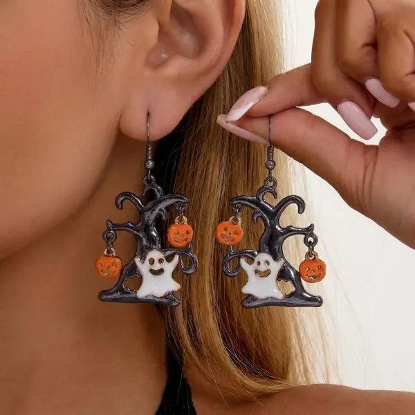 Boucles d'oreilles citrouille – Halloween