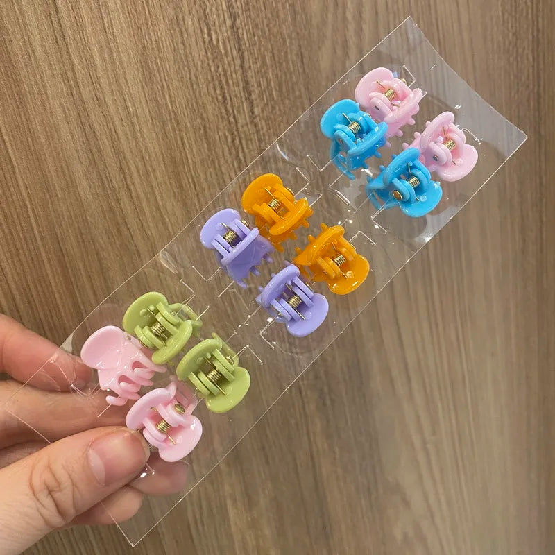 Set de 12 mini pinces crabe colorées