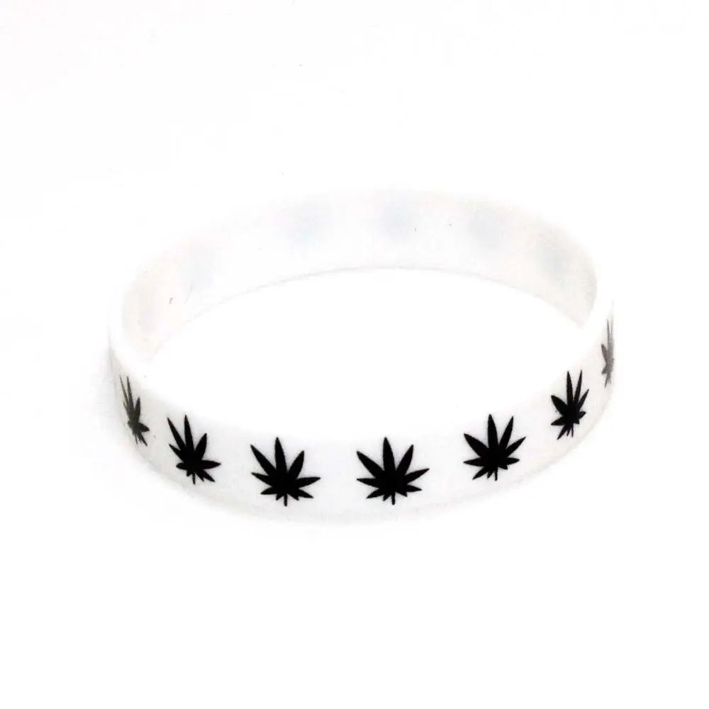 Punk Minimalism Maple Leaves Creative Sports Wristband Waterproof Wristband Bangle Maple Leaf Bracelet Silicone Bracelet