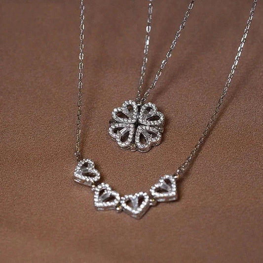 Collier pendentif trèfle à quatre feuilles