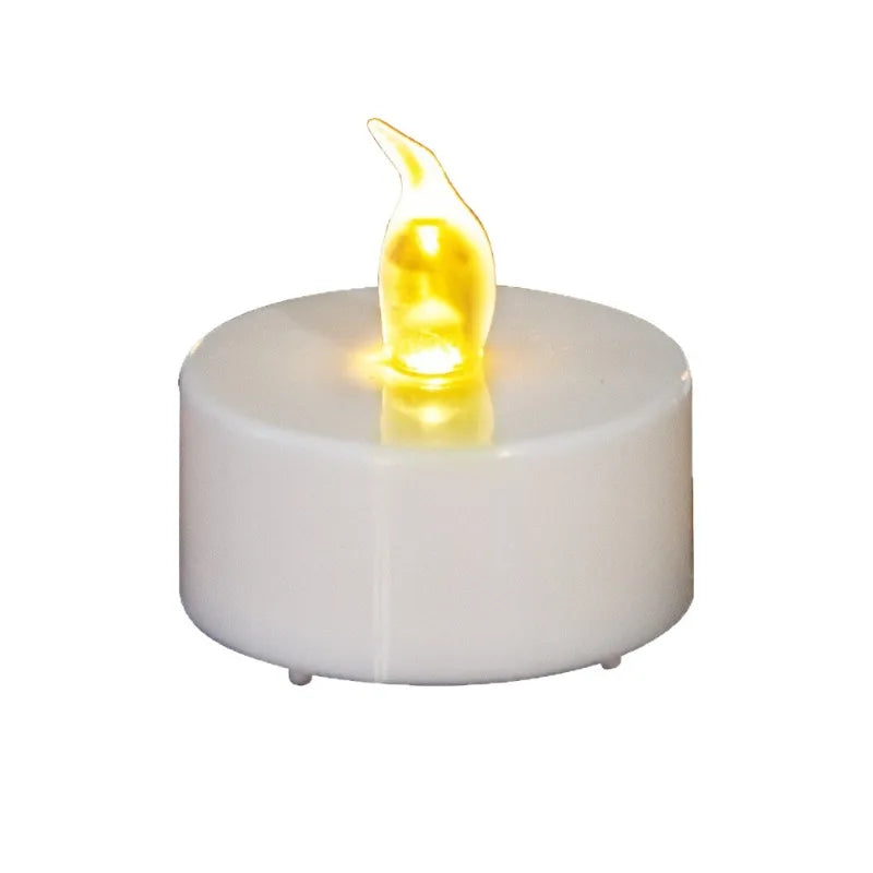 Lot de 12 bougies chauffe-plat LED sans flamme – Piles incluses