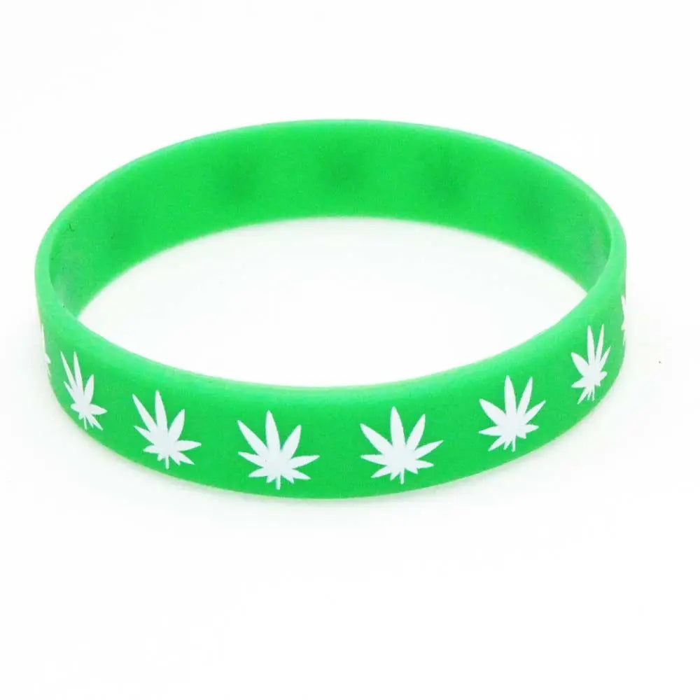 Punk Minimalism Maple Leaves Creative Sports Wristband Waterproof Wristband Bangle Maple Leaf Bracelet Silicone Bracelet