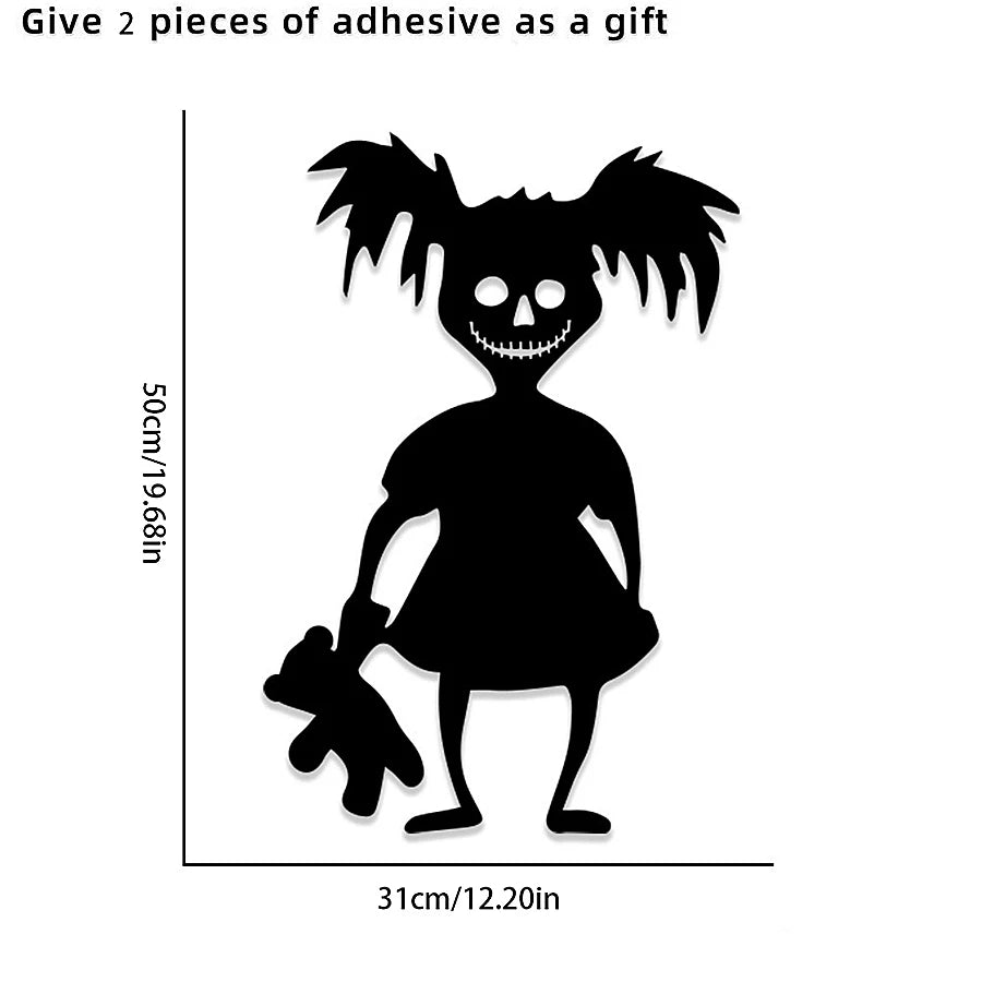 Stickers de fenêtre Halloween – Fantômes, citrouilles et chapeaux de sorcière
