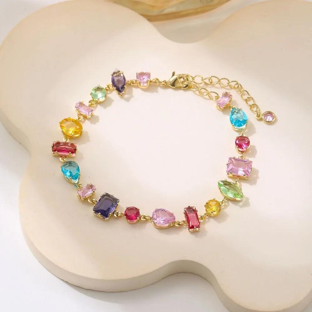 Collier pendentif multicolore doré