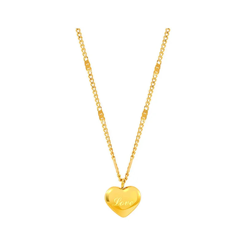 Collier cœur doré
