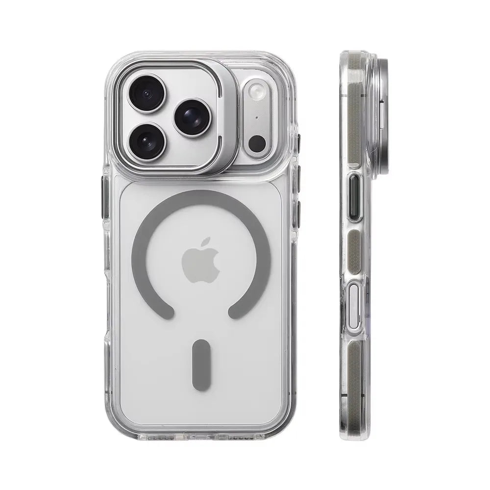 Coque Magnétique Transparente Antichoc MagSafe pour iPhone 12/13/14/15/16/17/18 Pro Max