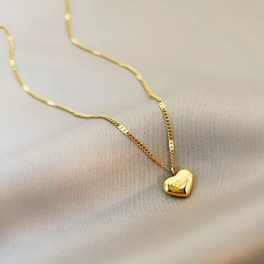Collier cœur doré