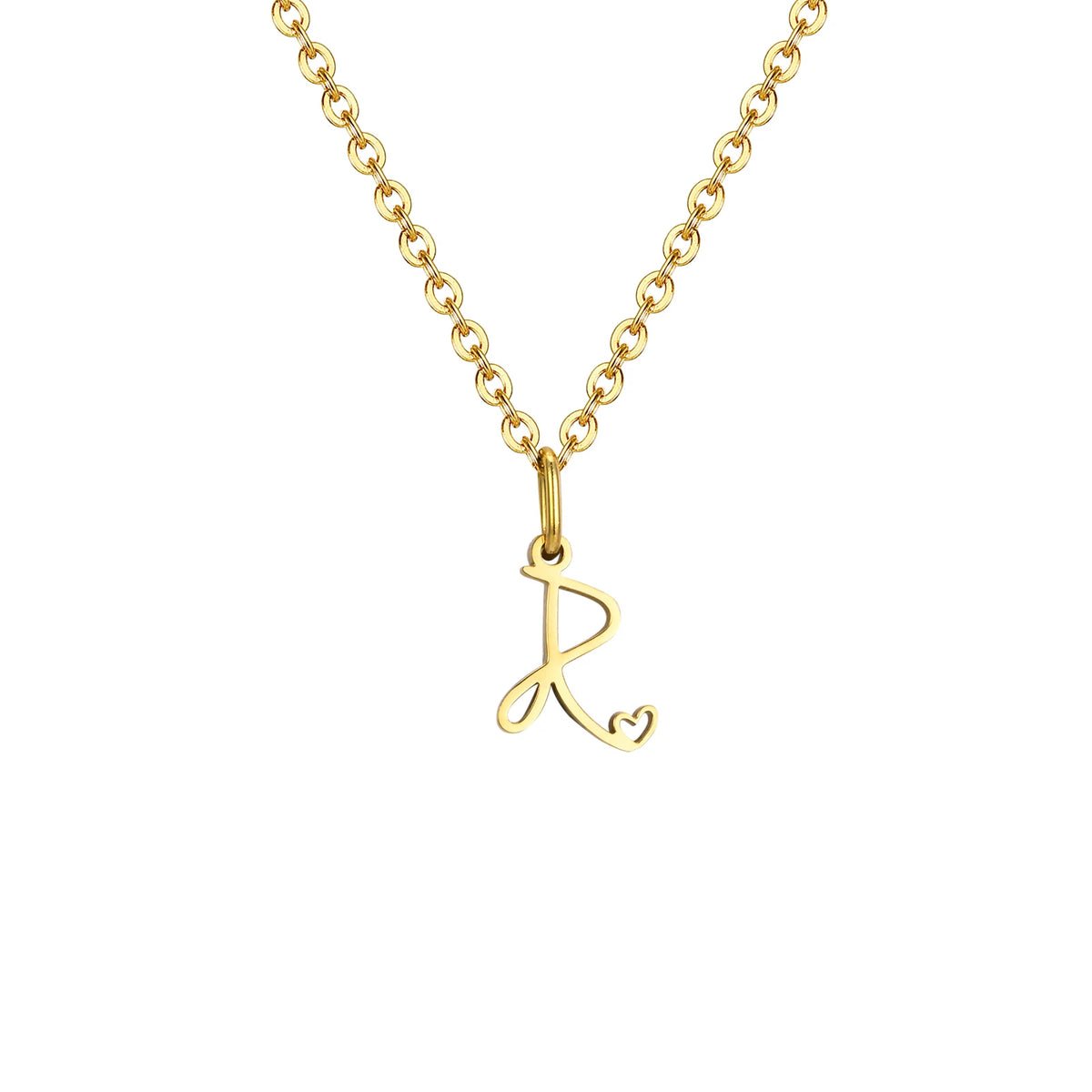 Collier cœur initiale personnalisée doré