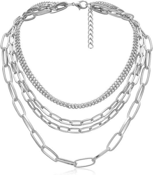 Collier chaîne trombone dorée