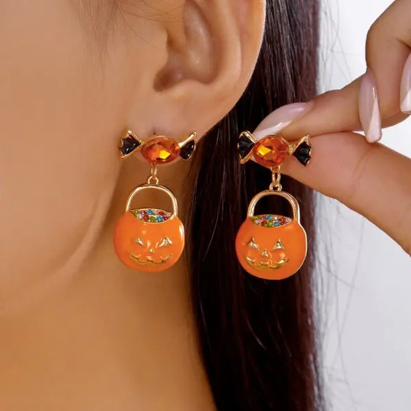 Boucles d'oreilles citrouille – Halloween