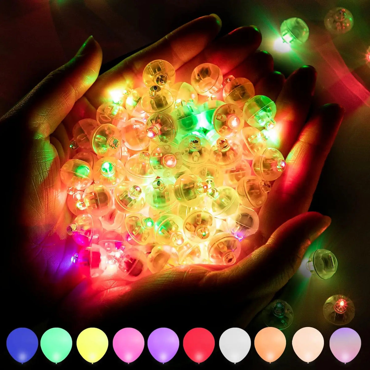 50/100 Pcs LED Balloon Lights Mini Round Ball Balloon Night Light LED Flash Lamp for Paper Lanterns Wedding Party Decorations