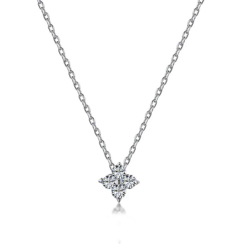 Collier trèfle à quatre feuilles doré