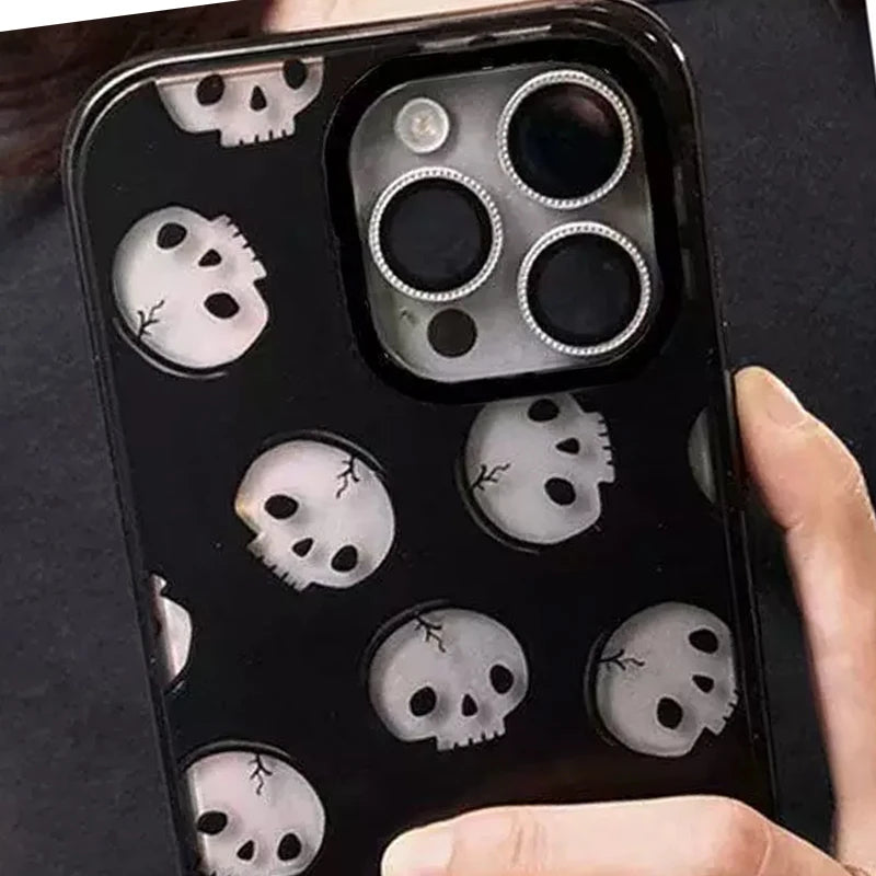 Coque Halloween Squelette pour iPhone 11/12/13/14/15/16 Pro Max