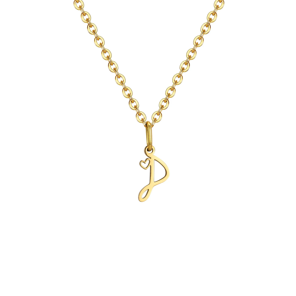 Collier cœur initiale personnalisée doré