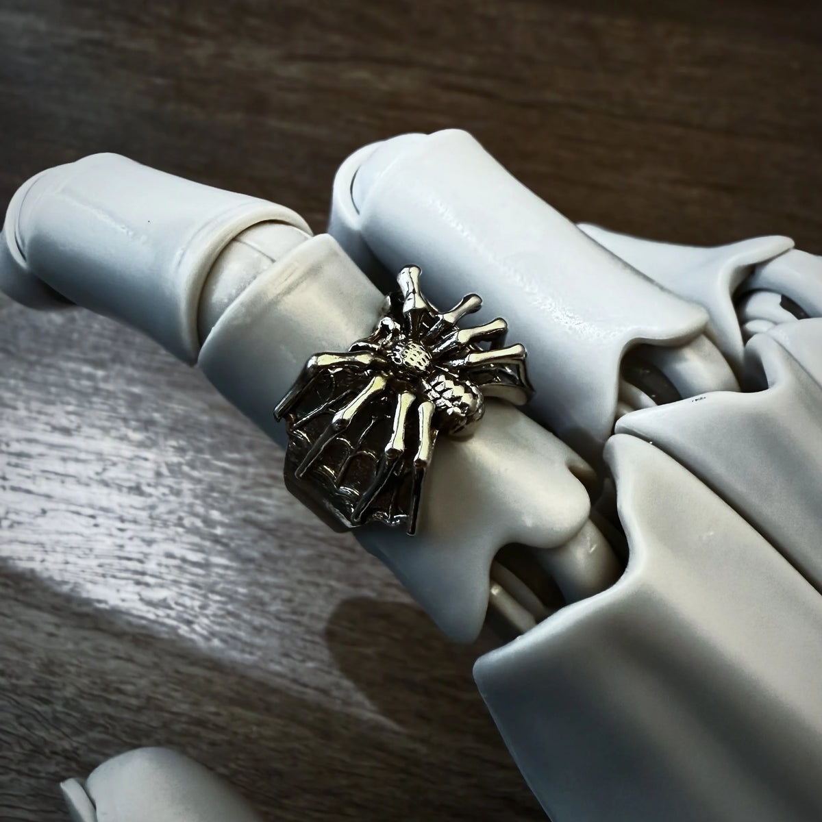 Bague araignée ajustable – Style gothique Halloween