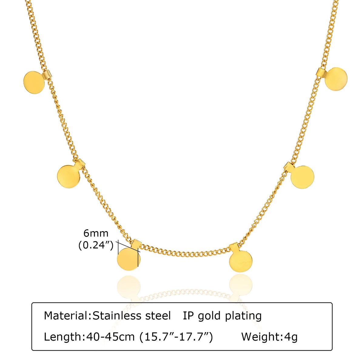 Collier médaillons dorés