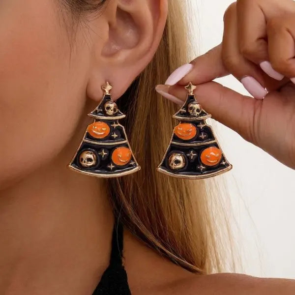 Boucles d'oreilles citrouille – Halloween