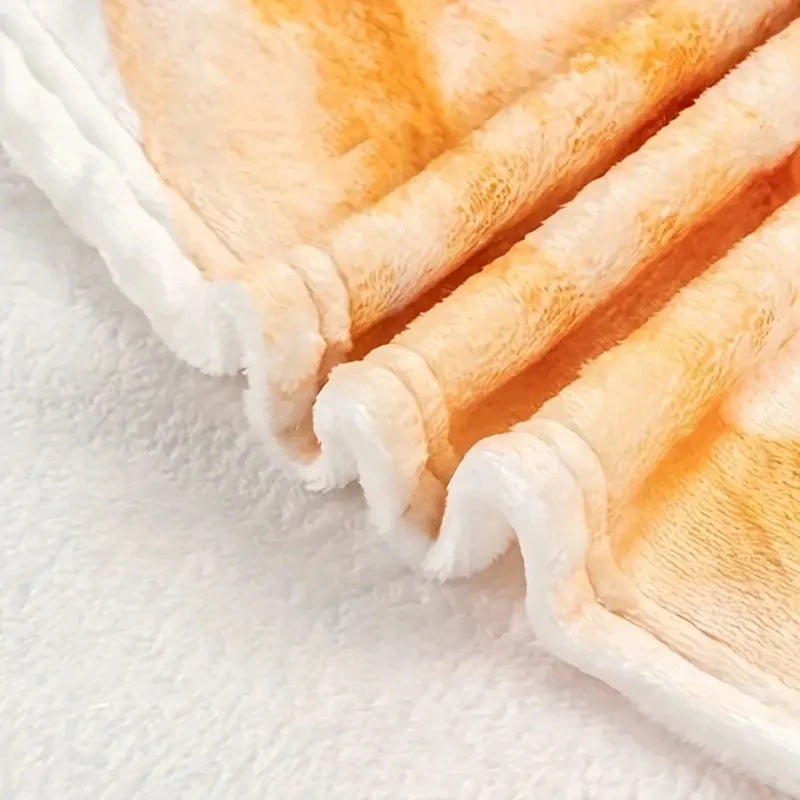 1pc Pizza Pattern Flannel Blanket, Nap Blanket Warm Cozy Soft Throw Blanket For Couch Bed Sofa