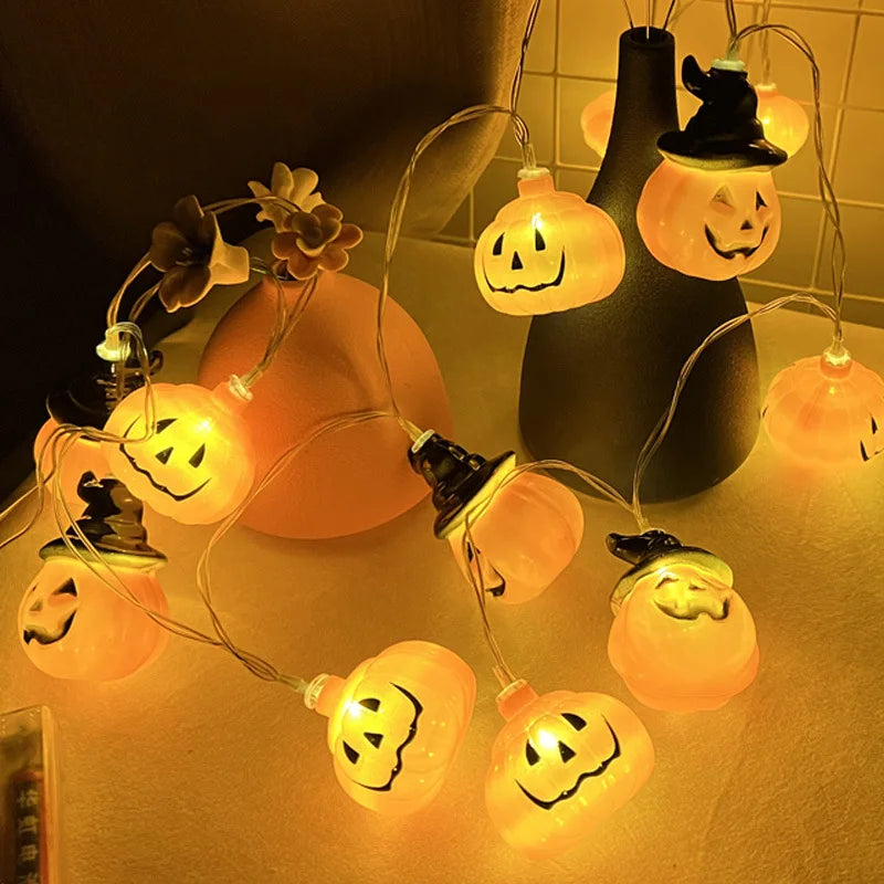 Halloween Pumpkins String Lights, Holiday Jack-O-Lantern Pumpkin Lights for Indoor Outdoor DIY Party Hanging Decor