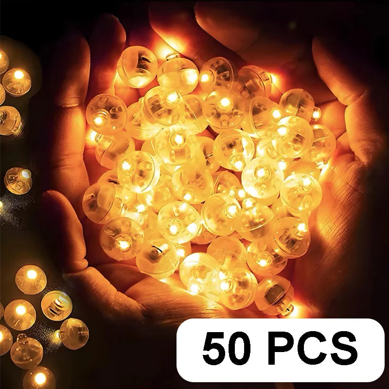50/100 Pcs LED Balloon Lights Mini Round Ball Balloon Night Light LED Flash Lamp for Paper Lanterns Wedding Party Decorations