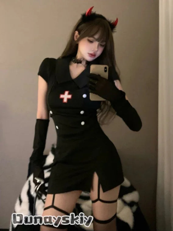 Déguisement Diablesse Infirmière – Costume d'Halloween pour Femme